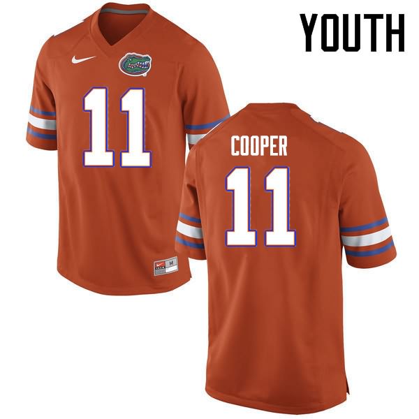 NCAA Florida Gators Riley Cooper Youth #11 Nike Orange Stitched Authentic College Football Jersey YIO5764HM
